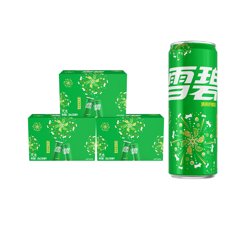 雪碧碳酸饮料烟花罐整箱汽水(高库龄促销)可口可乐