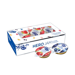HERO英雄铝盒份装草莓果酱25g*4盒+蓝莓果酱 25g*2盒瑞士进口