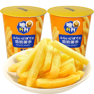 国产脆升升杯装薯条蜂蜜黄油味非膨化食品休闲办公室解馋零食凑单
