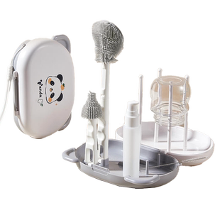 便携式奶瓶刷新生婴儿专用清洁刷旅行装收纳盒套装涮子硅胶清洗刷