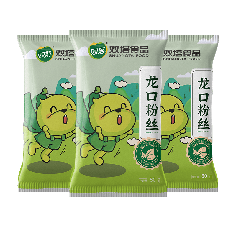 双塔正宗龙口粉丝豌豆绿豆粉丝80g*3袋扇贝粉条山东特产方便速食