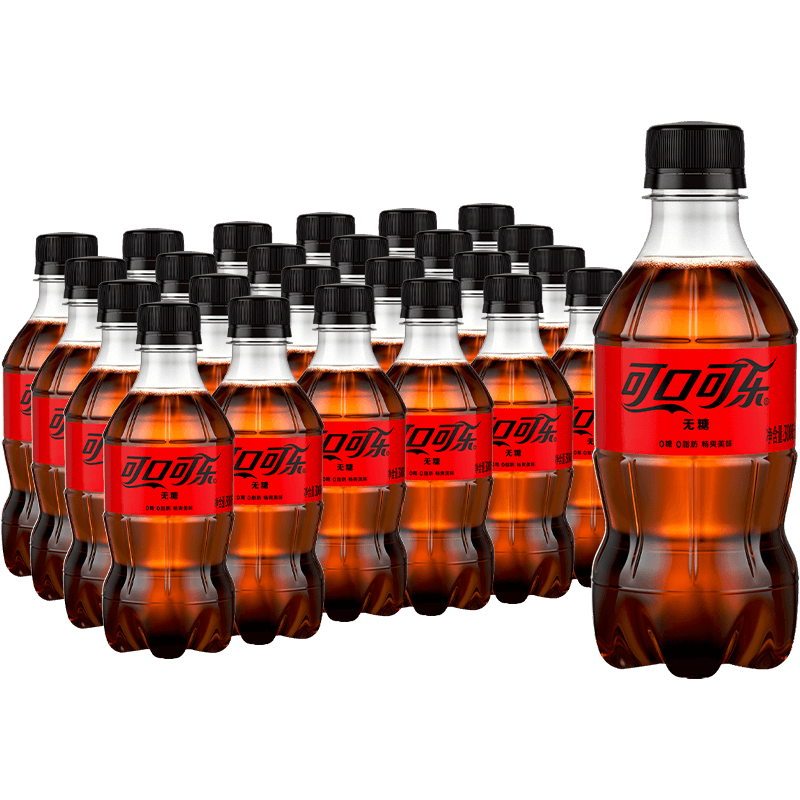 可口可乐无糖汽水300ml*24瓶整箱