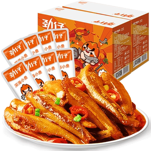 劲仔深海小鱼鱼干鱼仔辣味鱼排休闲食品零食宿舍小吃办公室零食