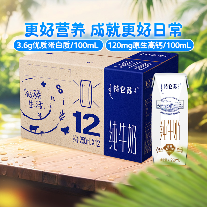 蒙牛礼盒装250ml×12盒纯牛奶