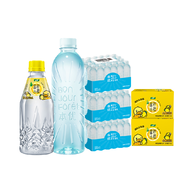 怡宝饮用水天然水+蜜水柠檬组合