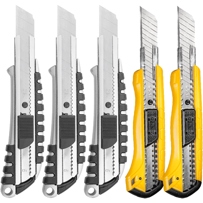 得力重型大号不锈钢钛合金美工刀