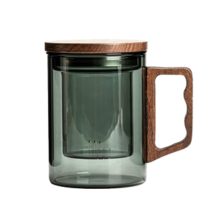 玻璃泡茶杯茶水分离个人专用高档高颜值男款办公室喝茶的杯子水杯