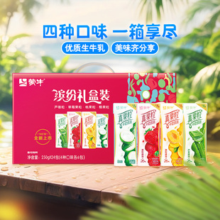 蒙牛真果粒混合口味礼盒装250g*24盒/整箱送礼