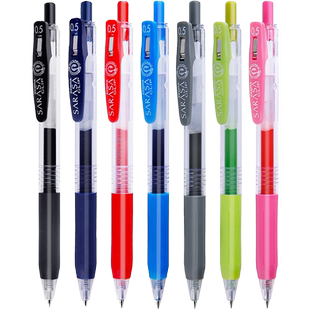 日本ZEBRA斑马JJ15彩色按动中性笔水笔学生用速干签字笔多种规格