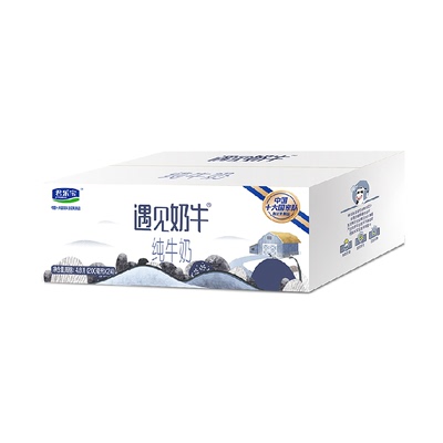 君乐宝遇见奶牛纯牛奶200ml*24盒
