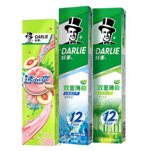DARLIE好来原黑人牙膏透心爽冰桃双重薄荷森林海洋440g清新口气