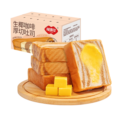 福事多生椰咖啡厚切吐司面包400g