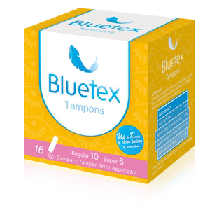 Bluetex蓝宝丝德国进口卫生棉条短导管混合流量(普通+大)内置游泳