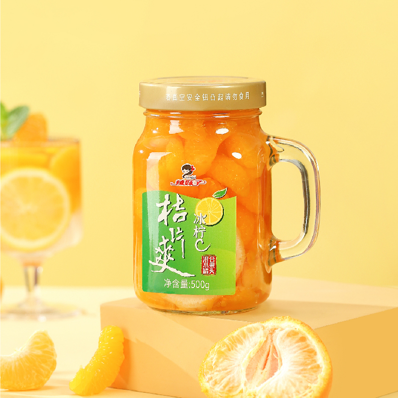 辣妹子水果罐头500g×1瓶玻璃瓶
