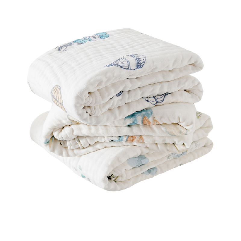 新款10AA嫚熙婴儿纱布浴巾纯棉宝宝浴巾超软速吸洗澡包被裹巾秋季