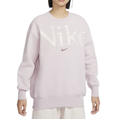 耐克宽松休闲印花加绒套头衫