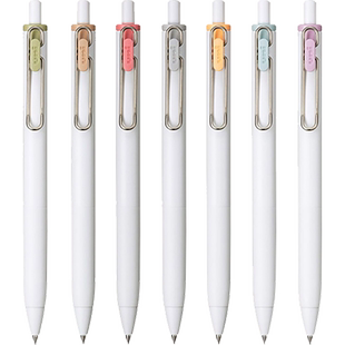 三菱小胖笔小浓芯下午茶系列中性笔子弹头按挚式彩色手账限定套装