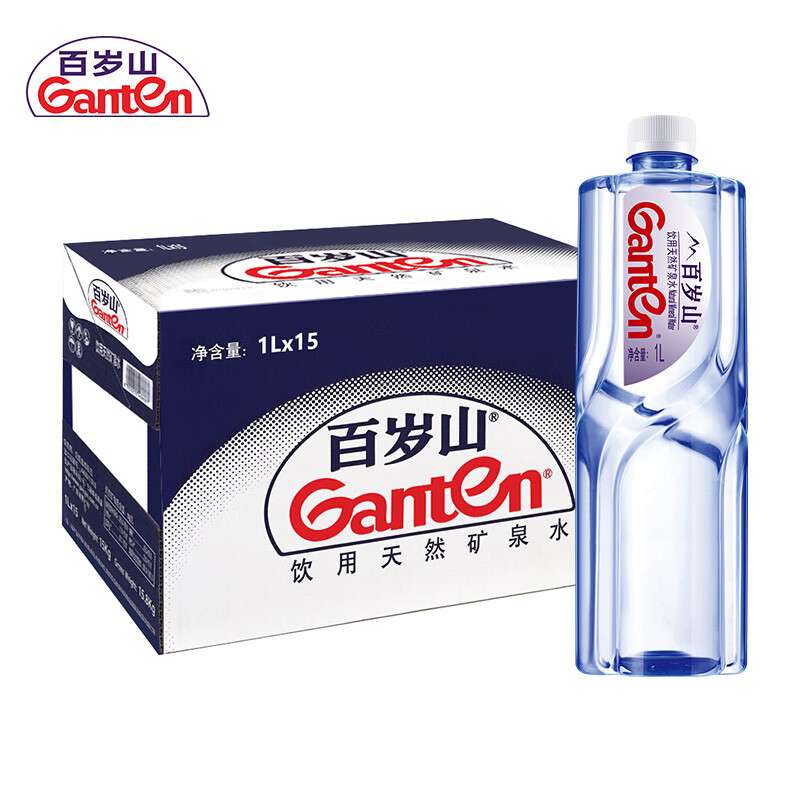 百岁山天然矿泉水1L*15瓶/箱图片