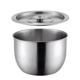 onlycook304不锈钢猪油盆带盖加厚拉丝耐摔厨房用食品级不锈钢盆