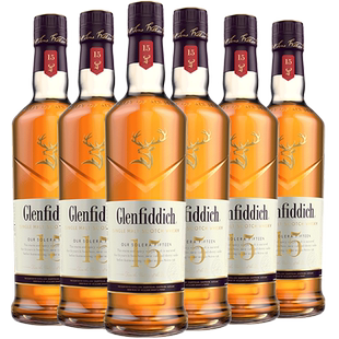 【6支装】Glenfiddich格兰菲迪15年单一麦芽威士忌700ml×6瓶