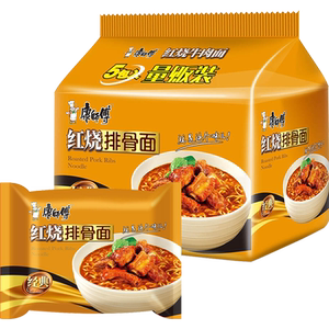 康师傅方便面经典袋红烧排骨面85g*5袋装泡面速食面即食面夜宵