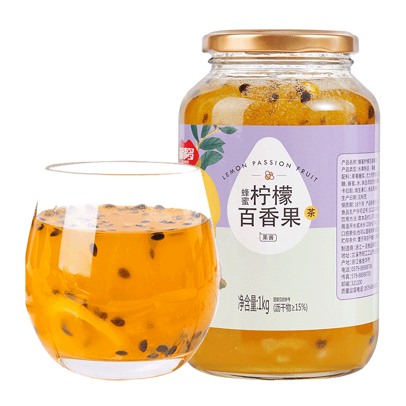福事多蜂蜜柠檬百香果茶果茶1kg