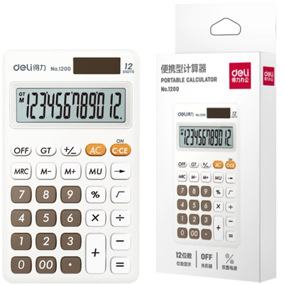 得力1200便携型计算器