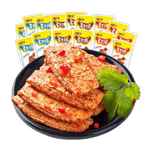 盐津铺子手撕素肉辣条素牛排零食小吃休闲食品