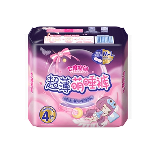 【新国标认证】七度空间夜用安睡裤卫生巾萌睡裤8片防漏姨妈巾