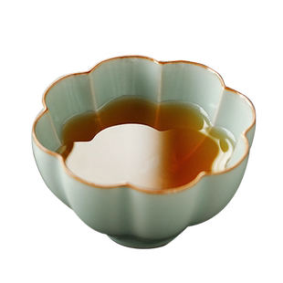唐丰宋蕴天青汝窑茶杯个人专用功夫茶主人杯开片茶具送礼喝茶茶盏