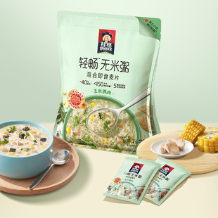桂格轻畅无米粥麦片玉米鸡肉味420g*1袋饱腹速食懒人早餐饱腹轻卡