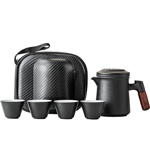 旅行茶具套装便携式户外露营旅游泡茶喝茶装备随行快客杯一壶四杯