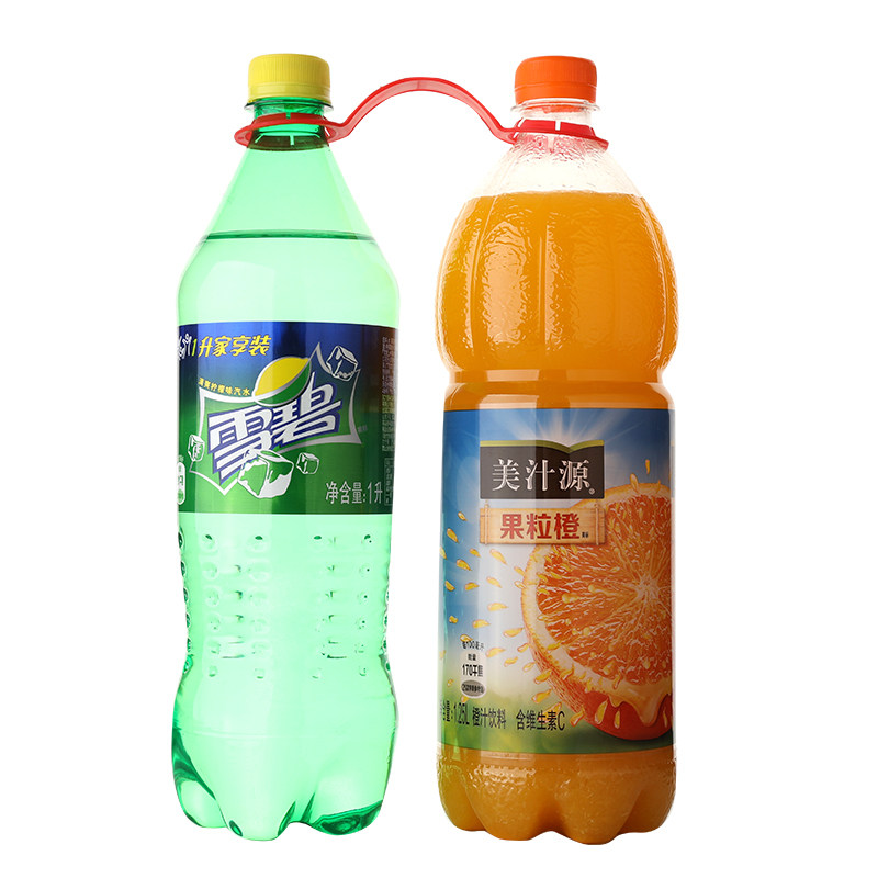 雪碧1l 果粒橙1.25l/组美汁源糖浆能量元气混合