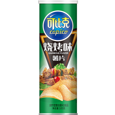 可比克滋香烧烤味薯片105g×1罐