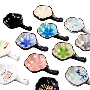 陶瓷墨碟多功能书法墨蝶毛笔架墨汁砚台墨盘笔洗墨盒国画笔洗笔搁