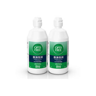 爱尔康傲滴隐形眼镜护理液恒润300mlx2长效保湿美瞳近视清洗液
