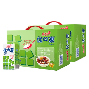 惠尔康优的冻黑白凉粉即食仙草冻凉茶果冻16盒*2箱清凉饮品