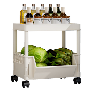 厨房置物架落地多层收纳架放菜小推车多功能果蔬菜篮子置物架