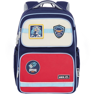 uek儿童护脊书包男女孩1-6年级小学生减负轻量双肩背包大容量