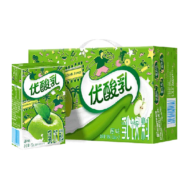 伊利优酸乳原味含乳牛奶饮料250ml*24盒整箱营养早餐搭档酸酸甜甜图片