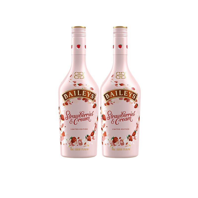 百利甜力娇酒草莓奶油味700ml*2