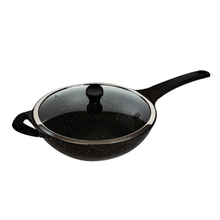 ASD电磁炉通用晶石不粘炒锅 30CM炒菜锅家用