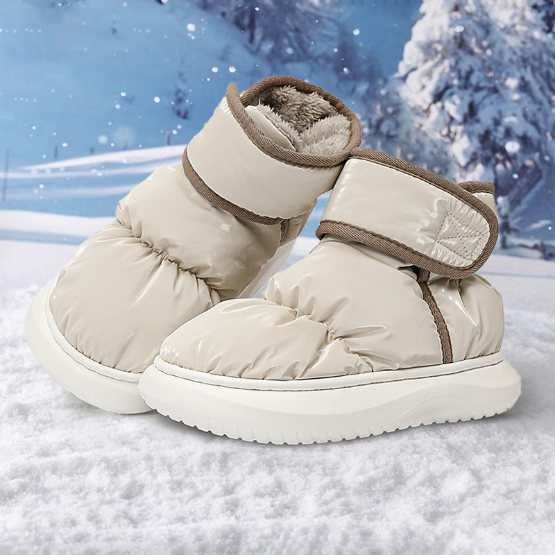 利达妮魔术贴高帮防水厚底雪地靴