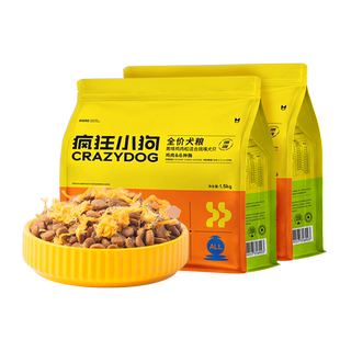 疯狂小狗拼派肉松狗粮泰迪幼犬小型犬成犬柯基柴犬比熊专用3kg