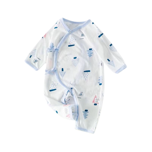 pepemama婴儿衣服连体衣夏季空调服纯棉爬服哈衣