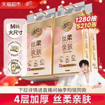 清风丝柔挂抽4层M码悬挂家用整箱