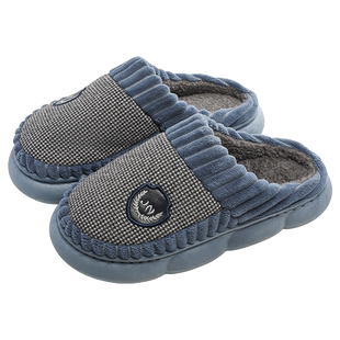 利达妮大码棉拖鞋男士秋冬季46家居室内48防滑保暖加绒老人拖鞋男