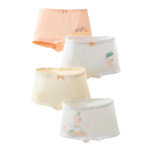 贝肽斯儿童内裤小女孩平角裤宝宝绵柔内裤亲肤透气不夹pp防走光