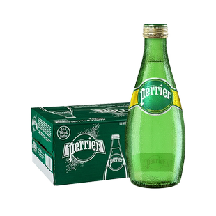 法国进口巴黎水原味气泡水330ml*24瓶天然矿泉水饮料