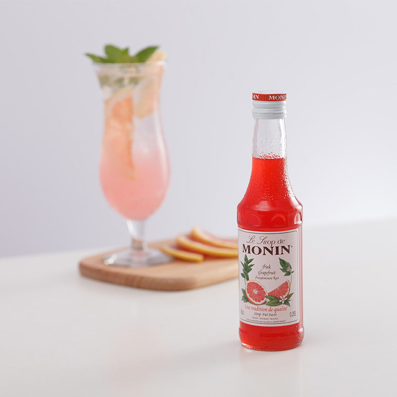 莫林MONIN咖啡伴侣红西柚风味糖浆瓶装咖啡酒果汁饮料奶茶伴侣